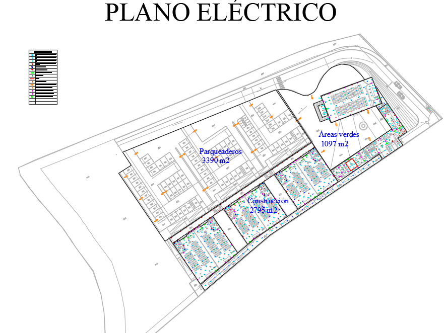 Diseño de plano eléctrico para Funeraria Monteolivo, Quito.